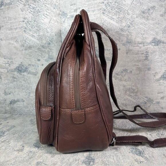 Vintage Andantini Moda Italiana Brown Leather Crossbody Bag Made in Italy
